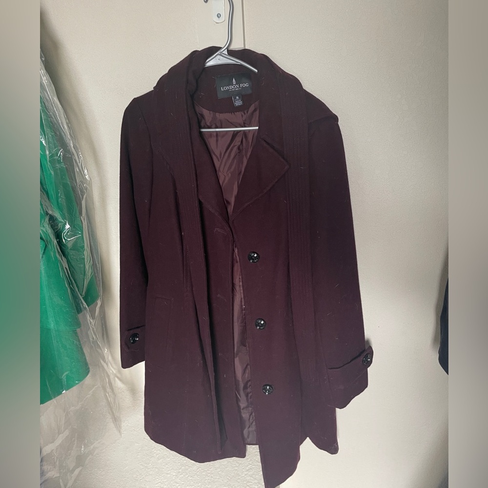 Plum Peacoat Wool